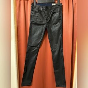 Diesel Skinzee Super Slim Skinny Regular Waist Black Coated Jeans Women’s 28